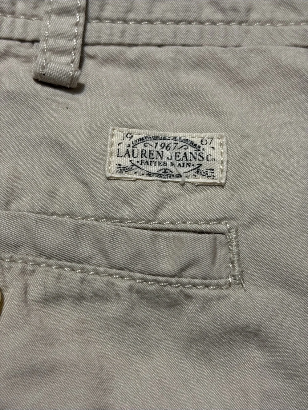 Lauren Jeans Co Ralph Lauren Light Beige Drawstring Cargo Shorts 12P
